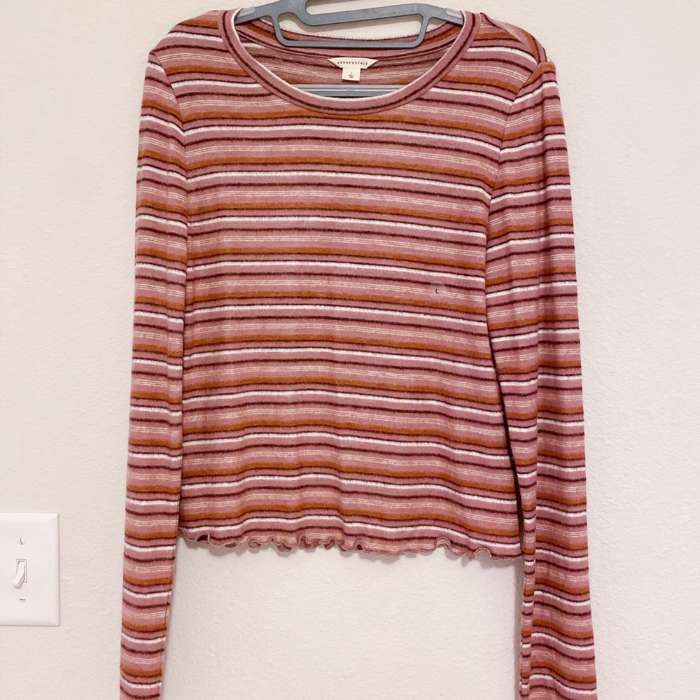 Aeropostale Striped Long Sleeve Top